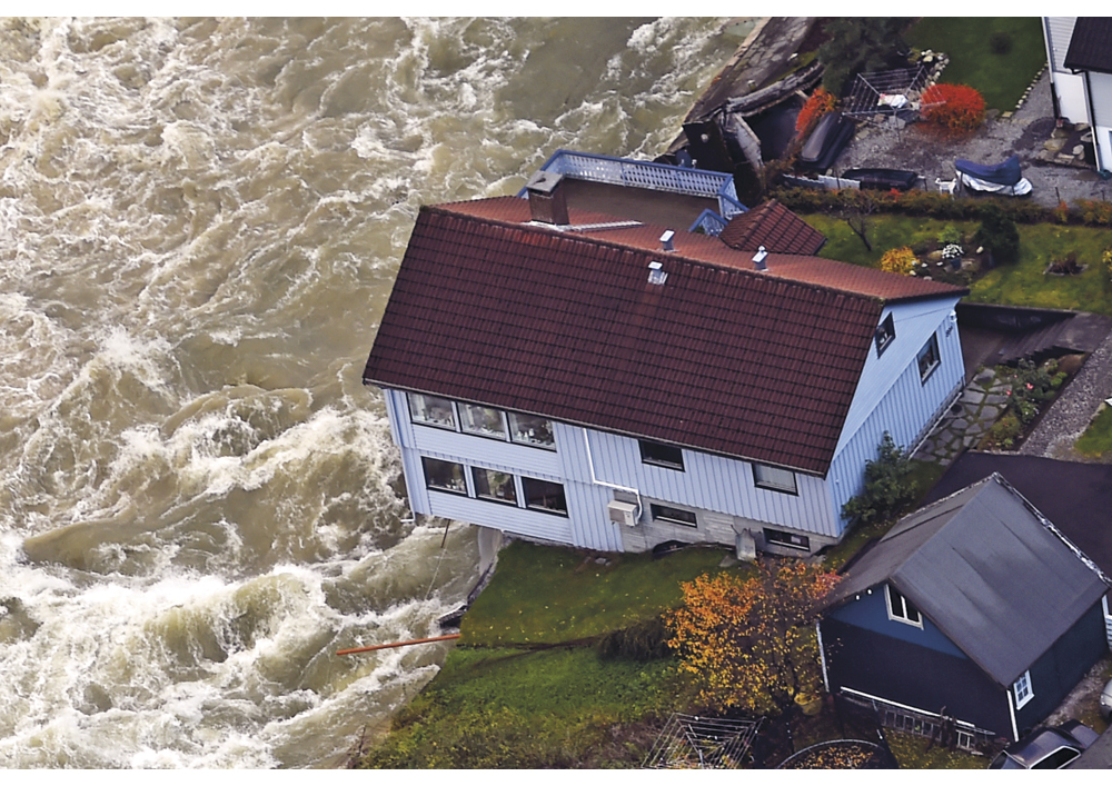 Figur 7.1 Flommen på Vestlandet 2014. NTB Scanpix.