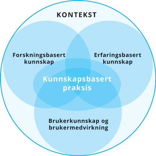 Figur 18.1 Modell for kunnskapsbasert praksis (Jamtvedt G.; Nasjonalt Kunnskapssenter for helsetjenesten)