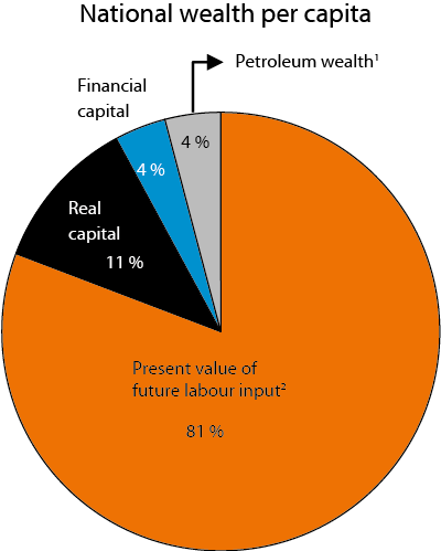 Figure 2 Net national wealth per capita. 2010. Per cent