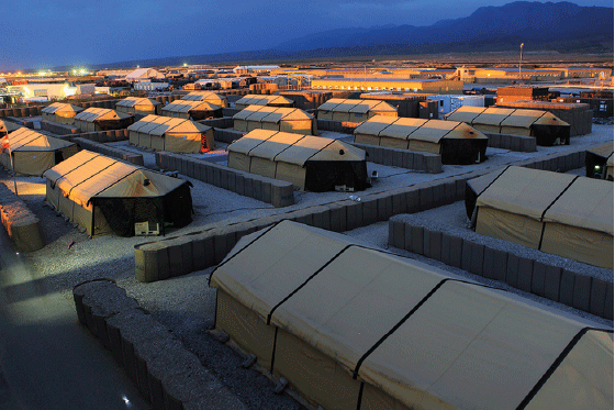 Figur 4.5 Norge valgte etter hvert å konsentrere seg i Nord-Afghanistan. Blant annet var den norske QRF-styrken lokalisert i Camp Nidaros utenfor Mazar-i-Sharif.