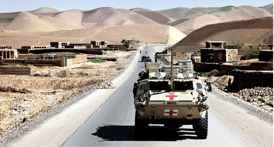 Figur 8.10 Ringveien (i dag kalt Highway 1) er et over to tusen kilometer langt veistrekke som binder Afghanistans viktigste byer sammen. Å ivareta sikkerheten for å ferdigstille Ringveien som gikk gjennom Faryab (og Ghormach), var en sentral oppgave for PRTet.
