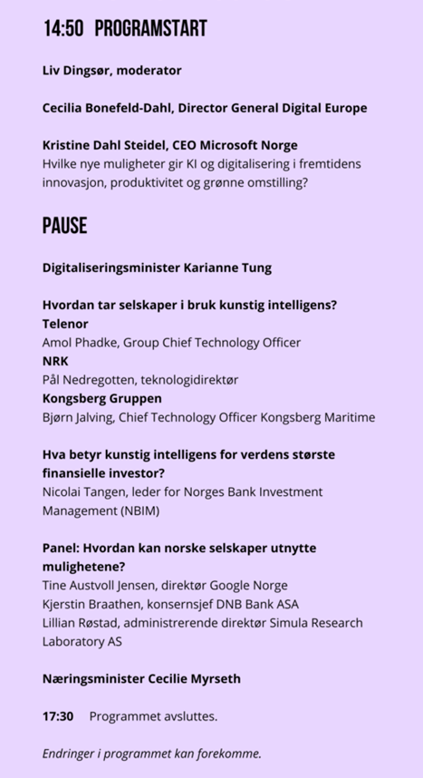 Program for Eierskapskonferansen 2024