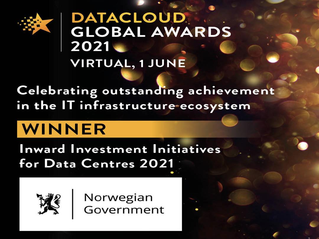 Norske styresmakter tildelt pris for å legge til rette for datasenterinvesteringar