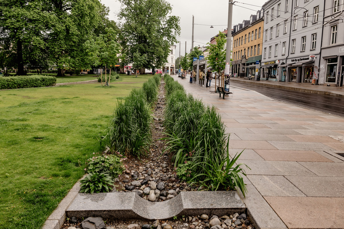 Figure 5.6 Stormwater management in Thorvald Meyers gate.