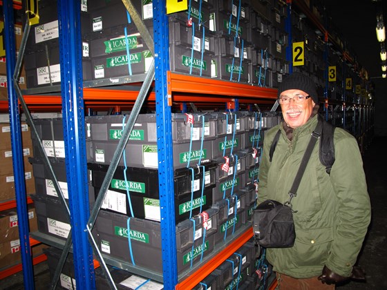 Ali Shehadeh the Rangeland and Pasture Germplasm Curator at ICARDA in Genetic Resources Section at ICARDA in Terbol, Lebanon, travelled to Svalbard this week to assist NordGen staff in identifying seed boxes to be brought out of the Seed Vault and returned to ICARDA.