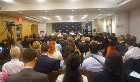 Fullt hus på det årlige Trygve Lie-symposiet med utenriksminister Børge Brende i spissen. Foto: Nickolas Ask, FN-delegasjonen