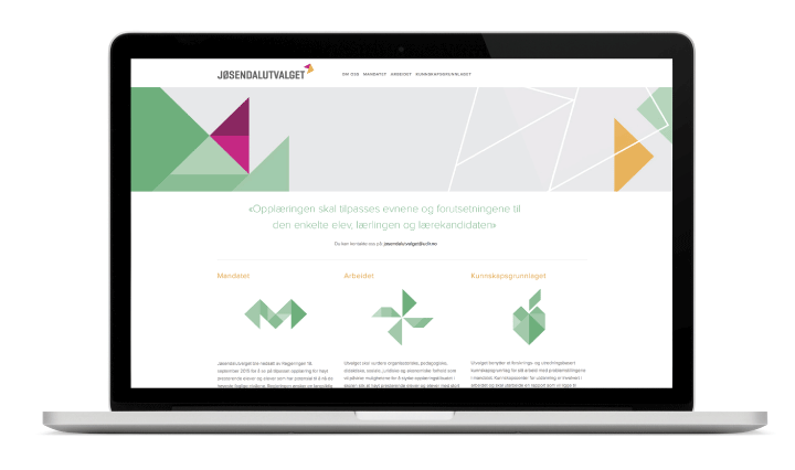 Figure 2.2 The Jøsendal Committee website