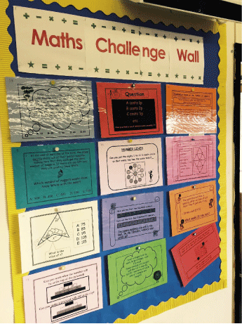 Figure 4.8 In Y Pant Comprehensive School in Cardiff, the teachers are working in different ways to give their students academic challenges. Here is an example from mathematics in lower secondary school where the students may choose tasks themselves.