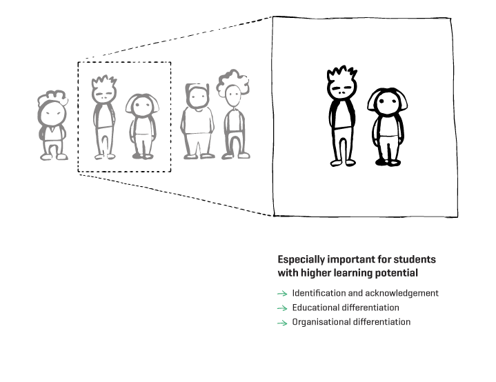 Figure 5.2 The most important aspects for students with higher learning potential