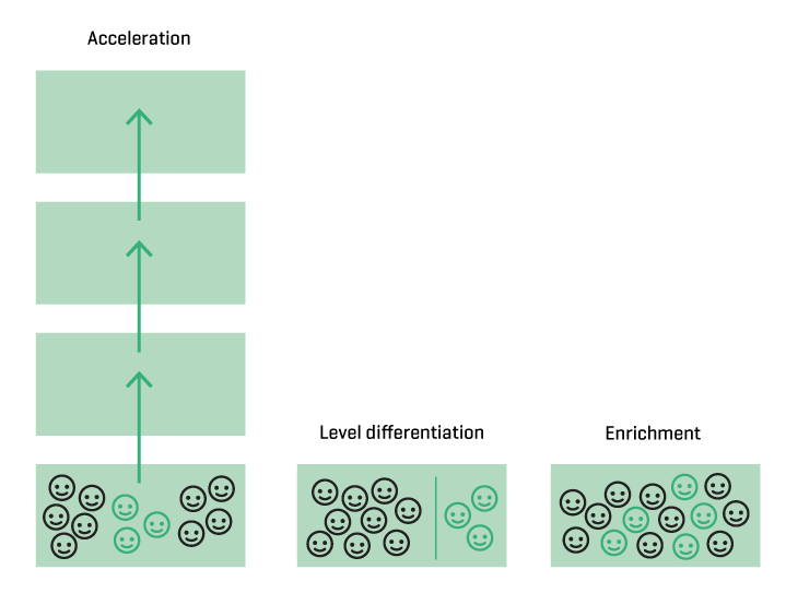 Figure 5.9 Examples of educational and organisational differentiation