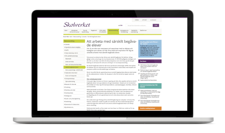 Figure 7.3 Example of resource site from Sweden