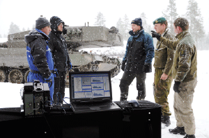 Figure 7.2 Noise level tests: Military activity can cause a high level of noise for its surroundings. The Norwegian Defence Research Establishment charts the noise levels generated by different types of weapon and vehicles, during varying weather conditions and...