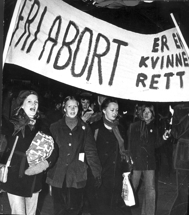 Figur 2.1 Kvinner demonstrerer for fri abort 1978