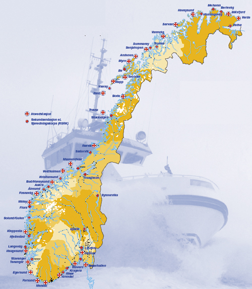 Figur 6.2 NSSRs stasjoneringsplan for 2004. Planen oppdateres årlig.