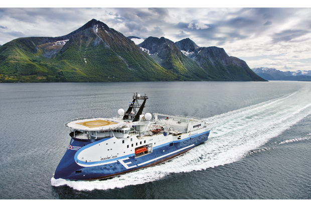 Figur 1.3 Oceanic Vega, skipet representerer en ny generasjon norskbygde seismiskkskip.