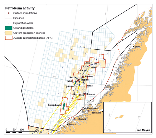 Figure 5-6.EPS Overview of petroleum activities in the Norwegian Sea