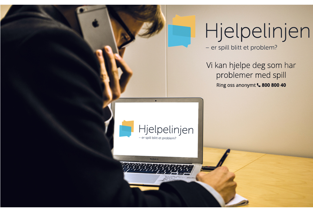 Figur 4.3 Hjelpelinja er organisert som eit samarbeid mellom Sykehuset HF Innlandet og Lotteritilsynet. Målsettinga med Hjelpelinja er å hjelpe menneske i krise, vise til anna hjelp og samle informasjon om speleavhengigheit