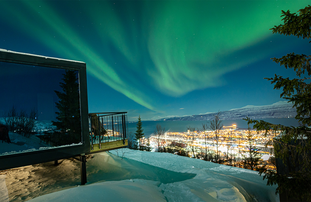 Figur 5.1 Nordlys over Narvikfjellet