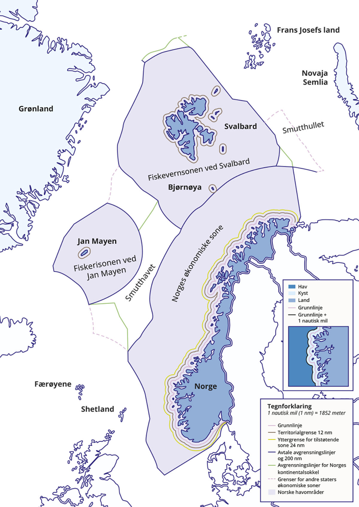 Figur 6.6 Norges havområder.