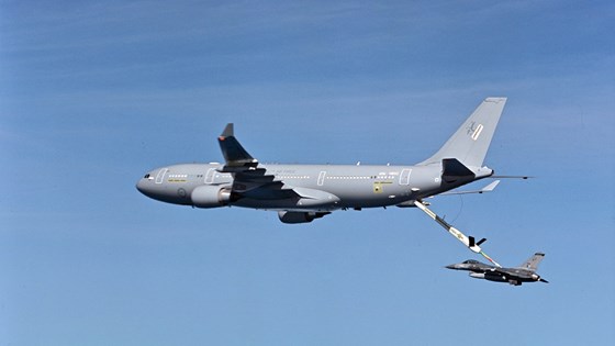 Illustrasjonsbilde av multirolle tank- og transportfly (MRTT). Illustrasjonsbilde av multirolle tank- og transportfly (MRTT).