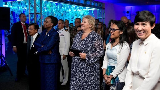 Group of people at the Ocean Wave reception in New York