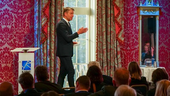 Olje- og energiminister Terje Aasland på Sandefjordkonferansen 2023