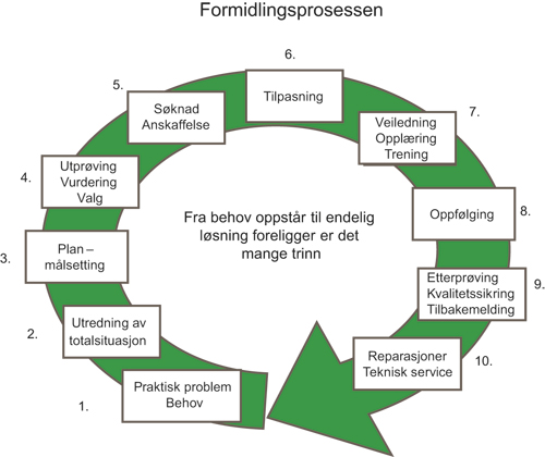 Figur 5.4 Skjematisk fremstilling av formidlingsprosessen.