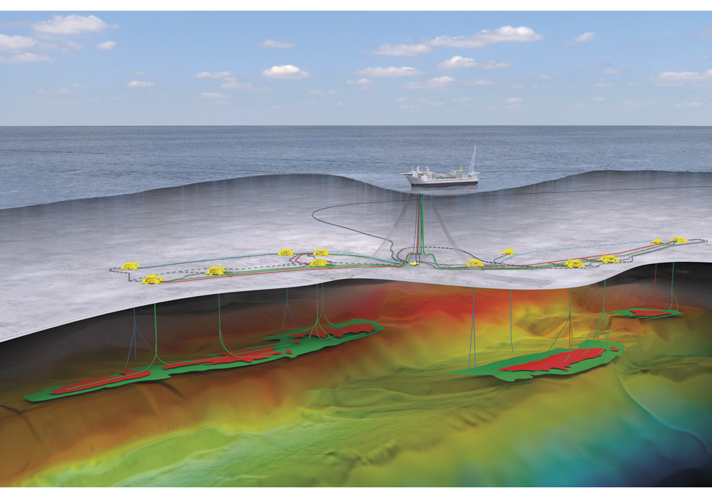 Figur 3.3 Utbyggingsløsning for Johan Castberg-feltet
