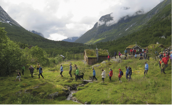 Figur 9.7 Ferdselsvegen over Kamperhamrane.