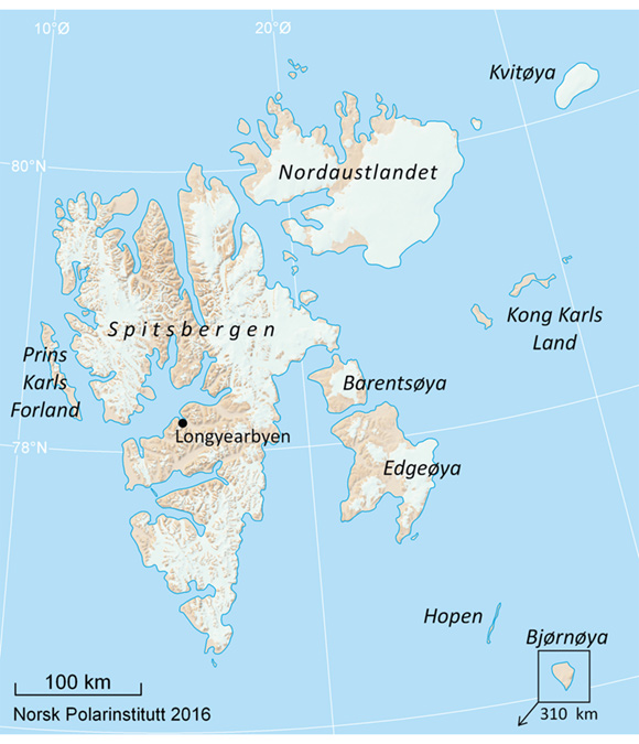 Figure 2.1 Svalbard.