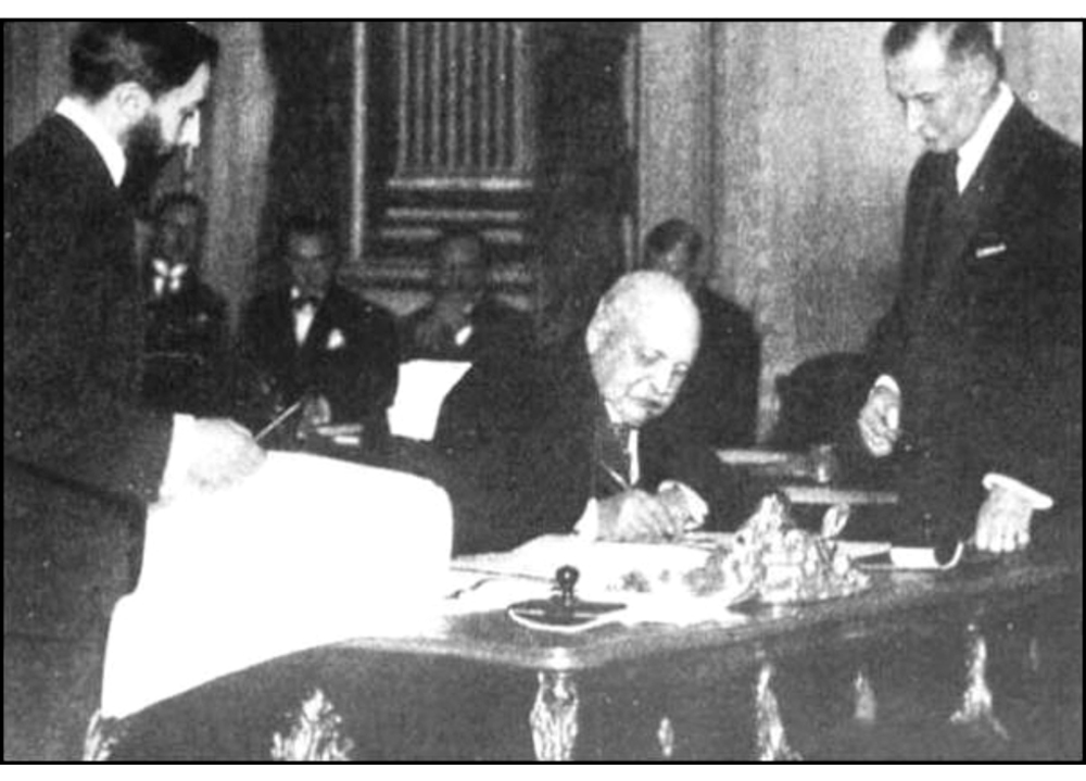 Figure 3.1 Signing of the Svalbard Treaty in Paris on 9 February 1920.