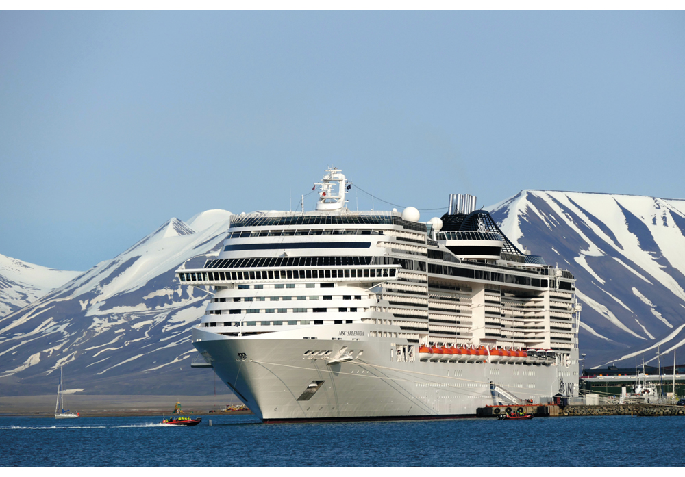 Figure 6.4 Cruise ship in Longyearbyen’s port.