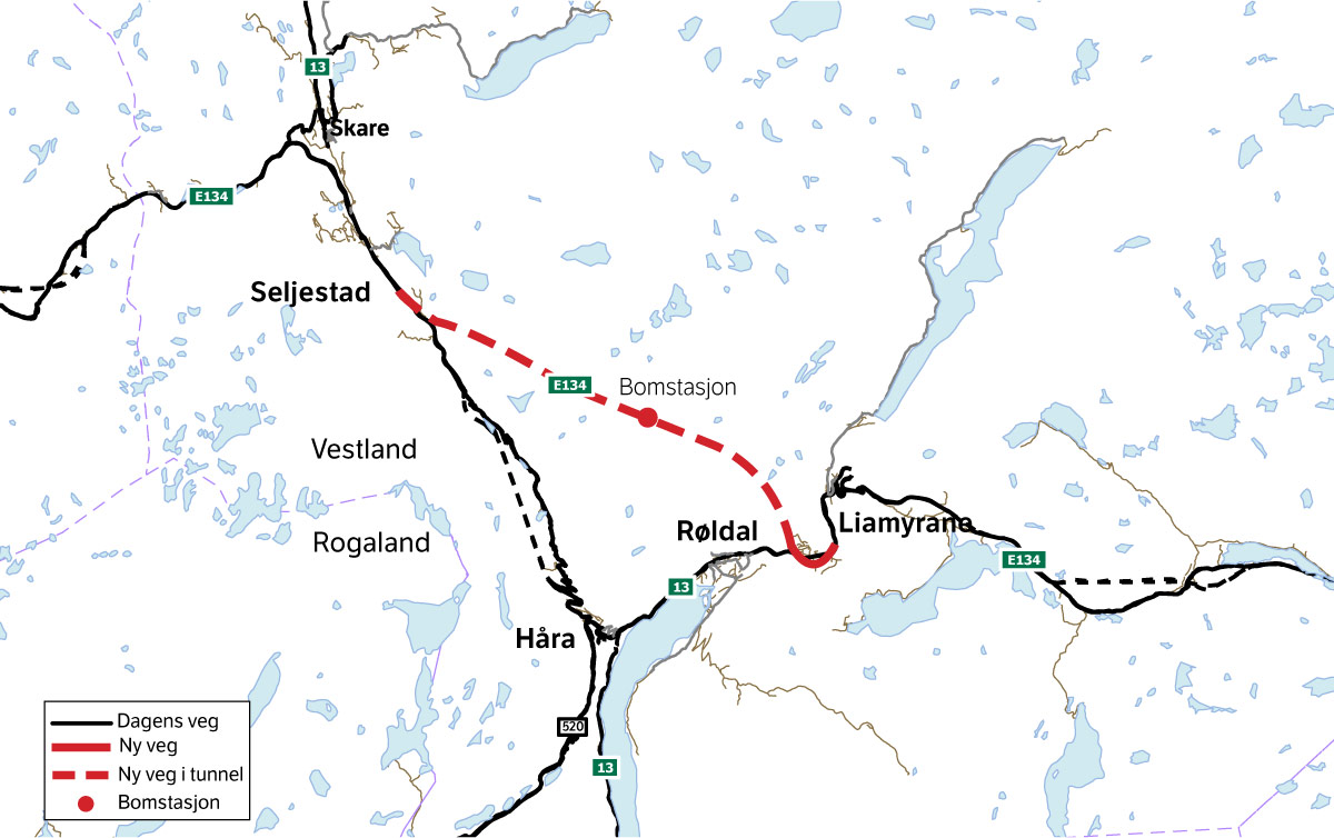 Figur 2.2 Plassering av bomstasjonen