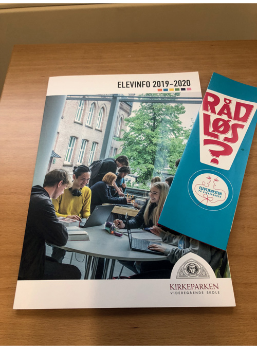 Figur 43.2 Informasjon til elever og foreldre ved Kirkeparken videregående skole i Østfold