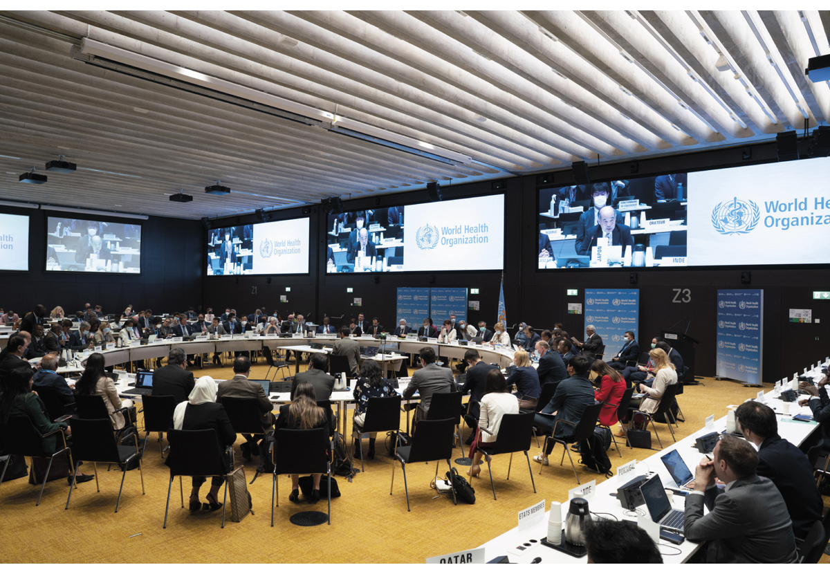 Figure 3.6 Image from a 2022 meeting of the Executive Board of the World Health Organization.