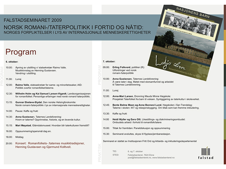 Figur 2.12 Program for Falstadseminaret 2009.