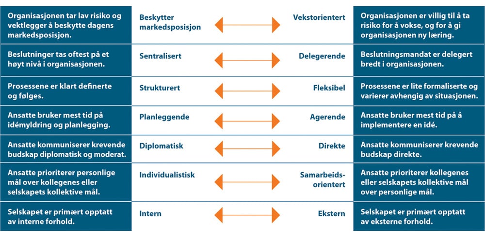 Figur 10.5 Ulike dimensjoner av kultur.