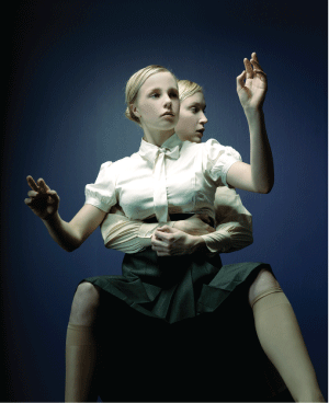 Figure 4.4 A dance production by Hege Haagenrud performed by Vilde Viktoria Madsen and Marianne Haugli.