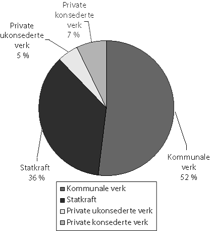 Figur 4.2 Dagens eierskap til kraftproduksjon
