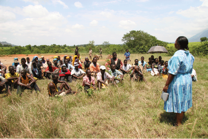 Figure 4.6 Trade union meeting for tea workers in Malawi.