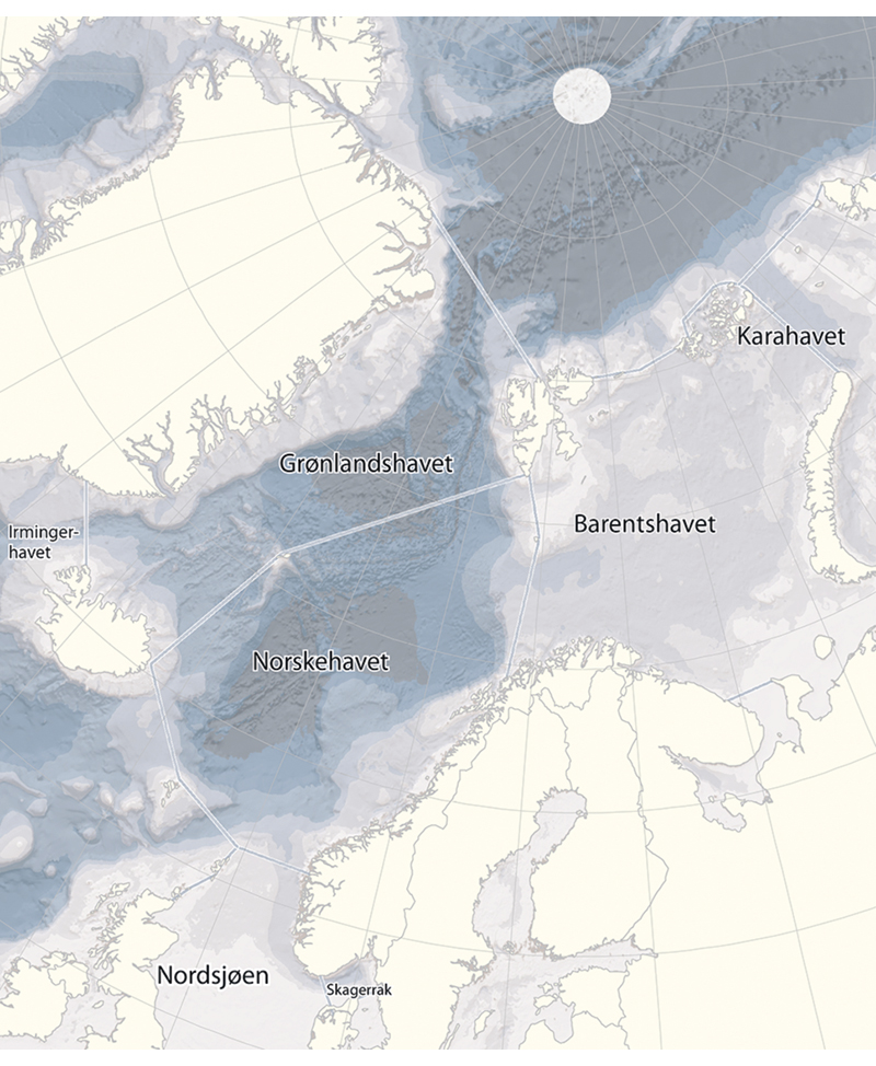 Figur 1.1 Dei nordaustatlantiske havområda