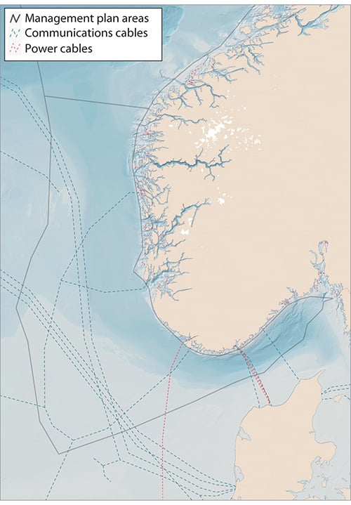Figure 7.5 Submarine communications and power cables.