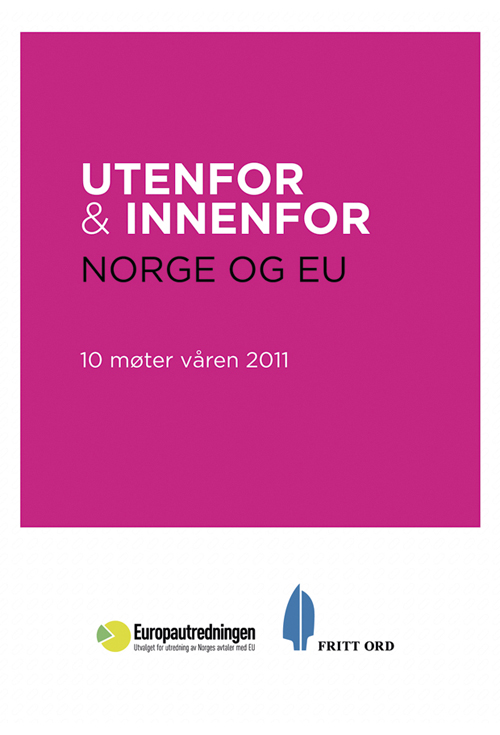 Figur 2.1 Utvalget arrangerte i samarbeid med Fritt Ord en serie med 10 møter vinteren og våren 2011.
