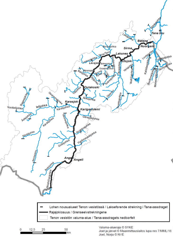 Figur 1.1 Kart over avtalens geografiske virkeområde
