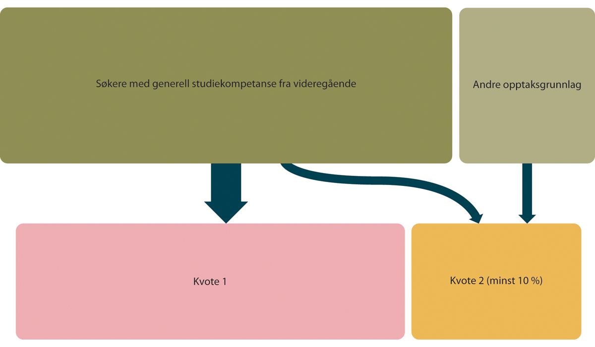 Figur 4.3 Det danske opptakssystemet