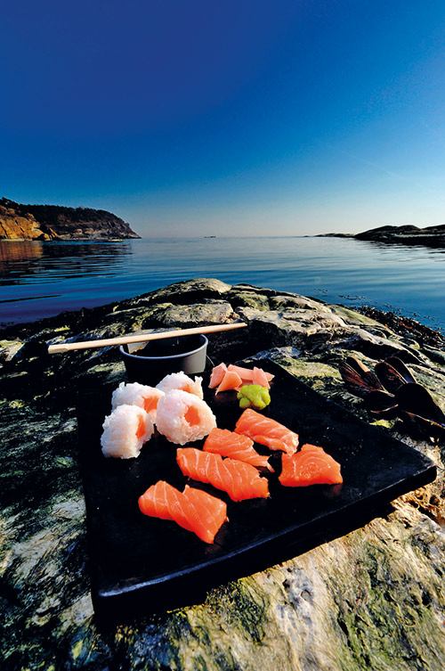 Figur 7.1 Sushi i solnedgang