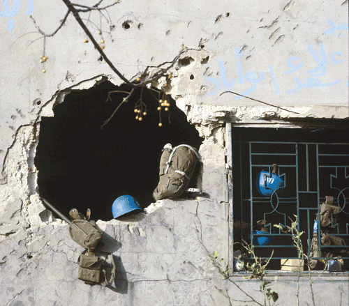 Figur 5.1 Fra den første kontingenten i UNIFIL, Norbatt I i Libanon, i 1978