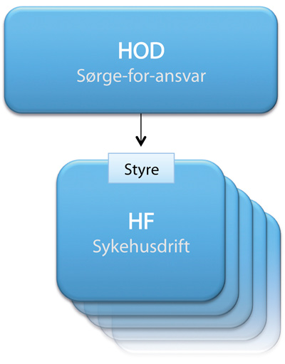 Figur 7.1 Styringsstrukturen i alternativ 1