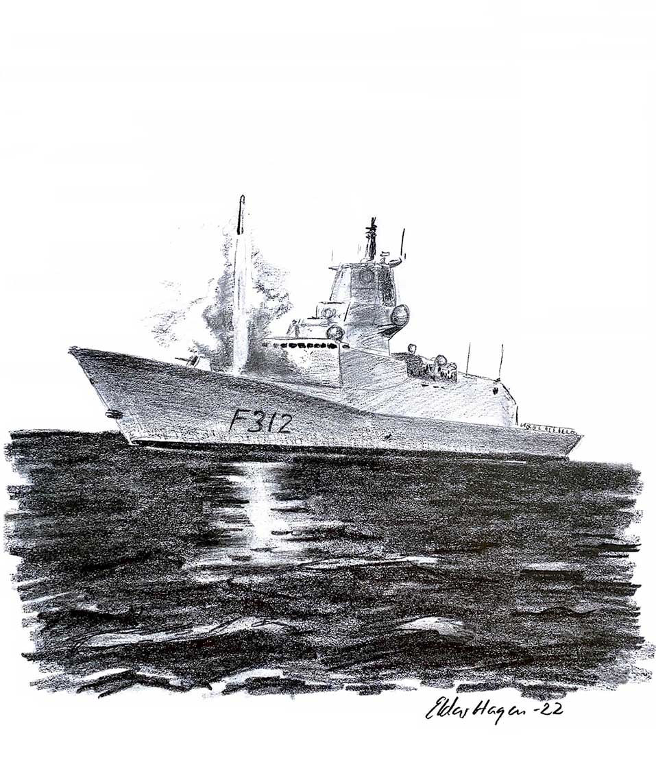 Figur 7.4 «Fregatt skyter luftvernmissil».