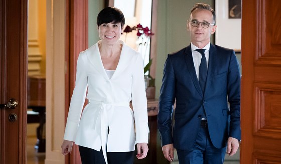 Außenministerin Ine Eriksen Søreide und Außenminister Heiko Maas in Oslo vor der Vorstellung der neuen Deutschland-Strategie am 14. Juni 2019. Foto: Xander Heinl, Photothek